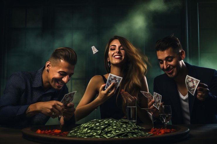 Live dealer casino table with professional hosts